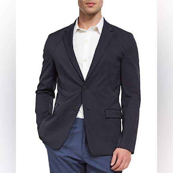 Theory Simons Neoteric Nylon-Blend‎ Sport Coat Navy 38 - Picture 1 of 8